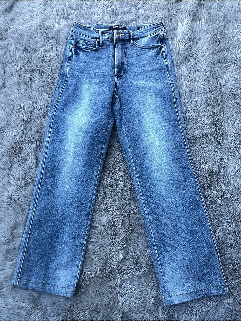 Judy Blue Wash Straight Denim Jeans, Waist 7/28